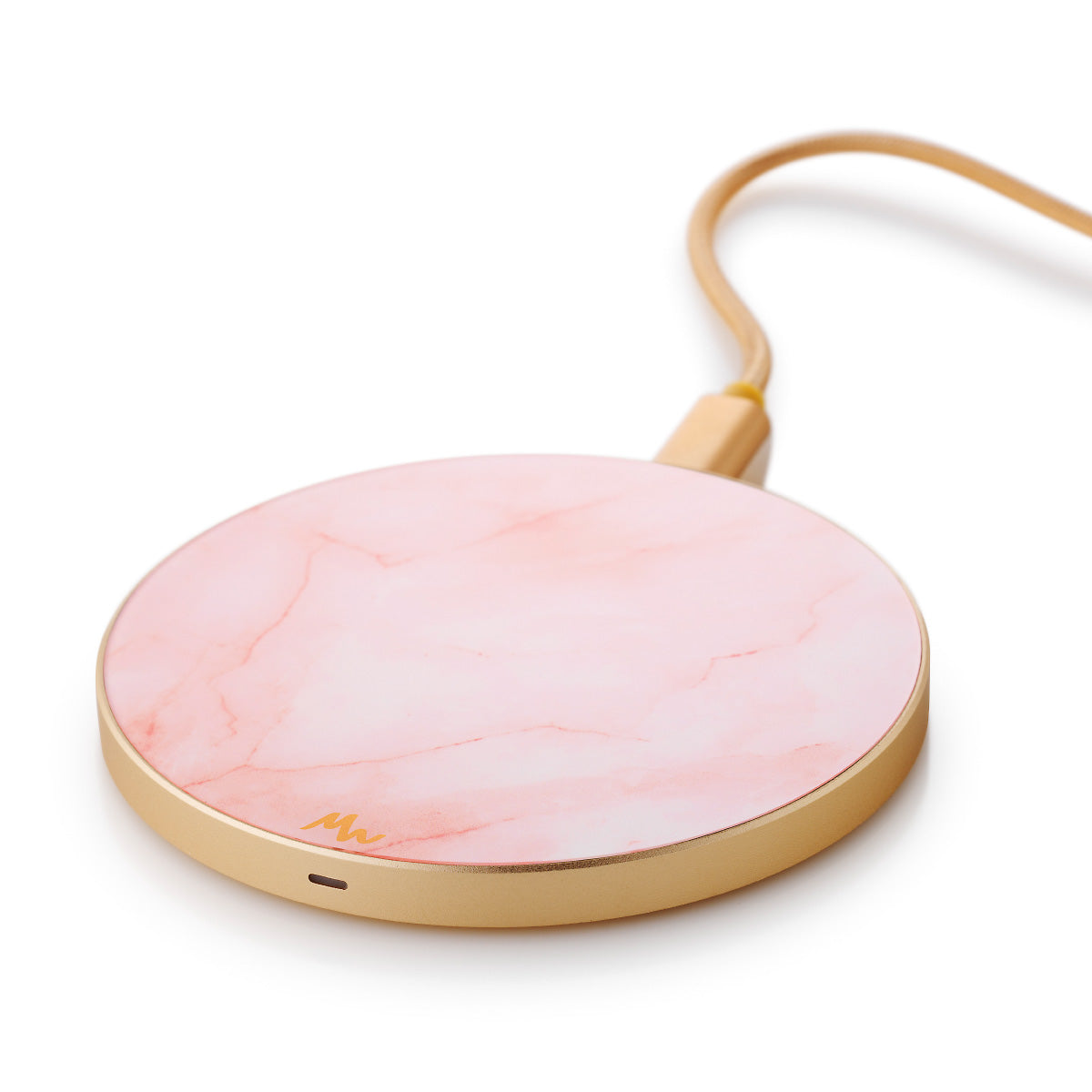 Wireless Charger Pink Marble Gold – Marie Wolt