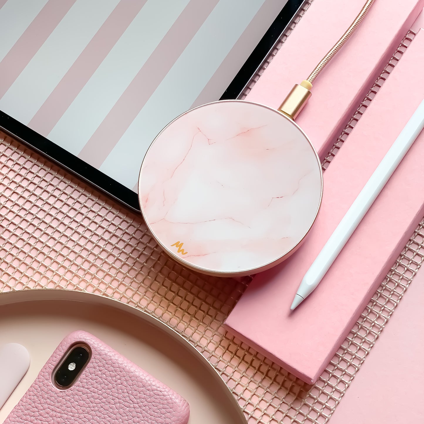 Pink Marble - Gold