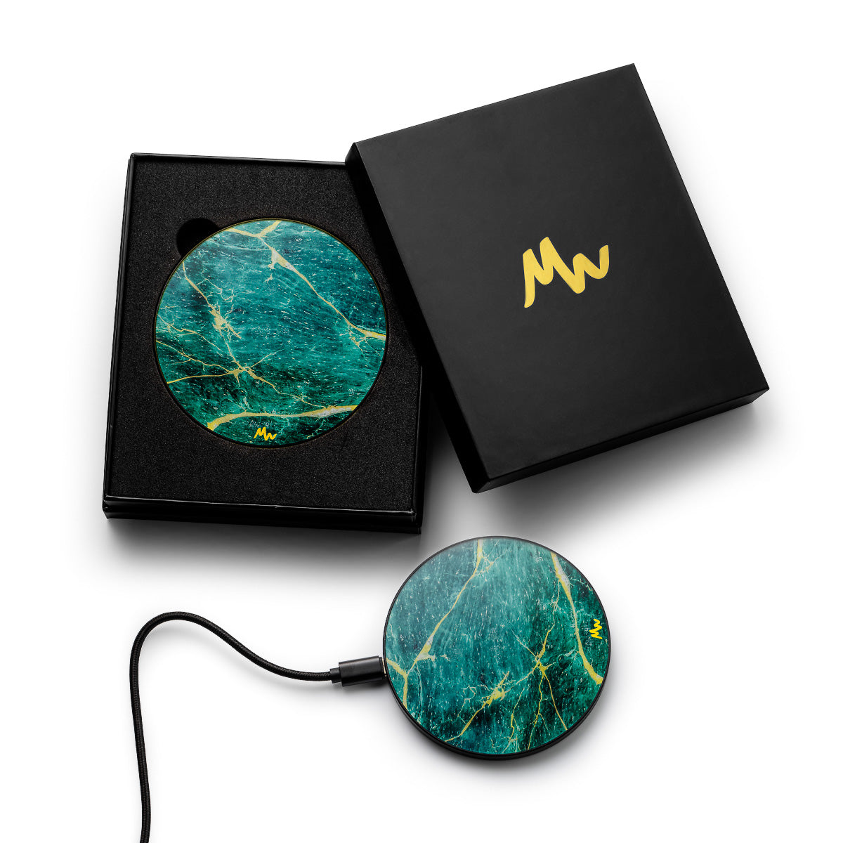 Green Marble - Black